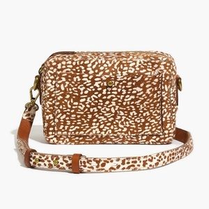 Madewell the Transport Camera Bag: Animal Spot Calf Hair Edition